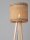Stehlampe Dreibein E27 165 cm Natur Holz Seegras 2 flammig