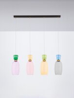 LED Pendelleuchte 90 cm lang Schwarz Bunt...