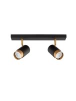 Deckenstrahler GU10 35 cm lang in Schwarz Gold schwenkbar