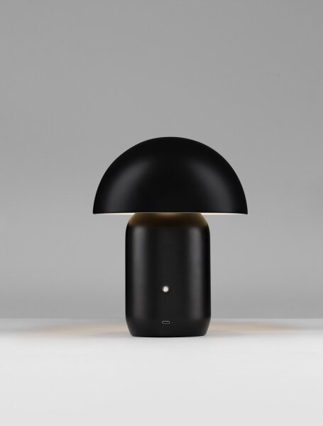 LED Nachttischlampe Schwarz 26 cm Touch Dimmer warmweiß
