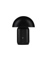LED Nachttischlampe Schwarz 26 cm Touch Dimmer warmwei&szlig;