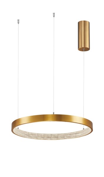 LED Pendelleuchte in Antik Gold Ø 40 cm dimmbar Ring PARLEY