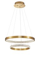 LED Kronleuchter in Antik Gold &Oslash; 60 cm dimmbar Ring warmwei&szlig;