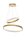 LED Kronleuchter in Antik Gold Ø 60 cm dimmbar Ring warmweiß