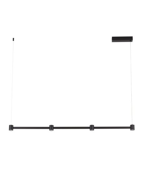 LED Pendelleuchte 118 cm lang Schwarz dimmbar 4 flammig