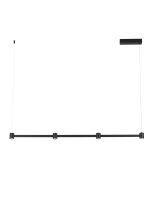 LED Pendelleuchte 118 cm lang Schwarz dimmbar 4 flammig