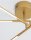 LED Deckenlampe in Gold 84 x 77 cm dimmbar schwenkbar Design