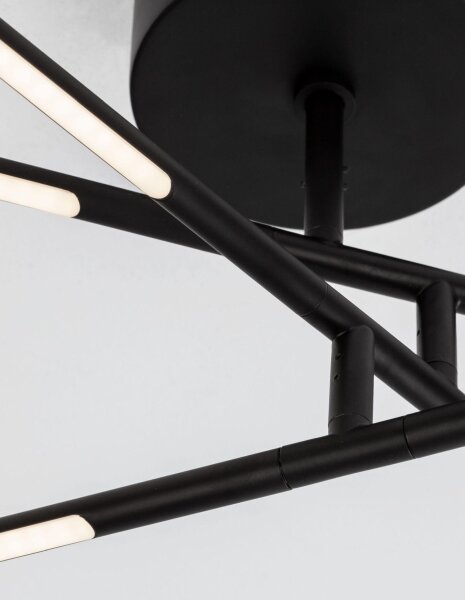 LED Deckenleuchte Schwarz 84 x 77 cm dimmbar schwenkbar