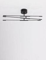 LED Deckenleuchte Schwarz 84 x 77 cm dimmbar schwenkbar
