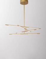 LED Deckenlampe 84 x 80 cm in Gold dimmbar schwenkbar Design
