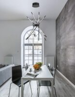 LED Pendelleuchte Ø 85 cm dimmbar Schwarz...
