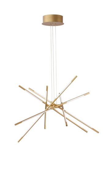LED Hängelampe in Gold Ø 85 cm dimmbar Design Metall 5397 lm