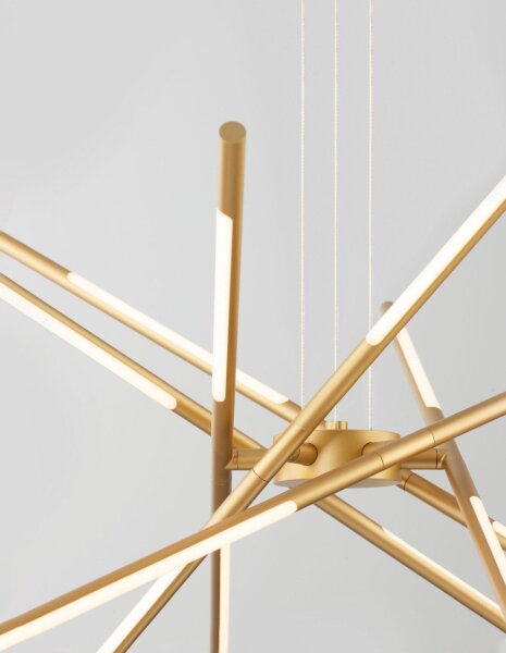 LED Hängelampe in Gold Ø 85 cm dimmbar Design Metall 5397 lm