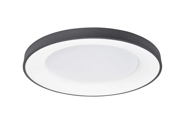 Runde LED Deckenleuchte Schwarz Ø 60 cm dimmbar flach Modern