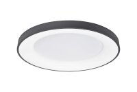 Runde LED Deckenleuchte Schwarz &Oslash; 60 cm dimmbar flach Modern