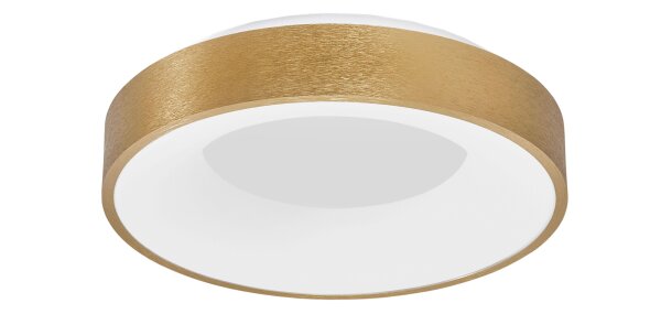 LED Deckenlampe in Gold gebürstet Ø 38 cm dimmbar rund PERRY
