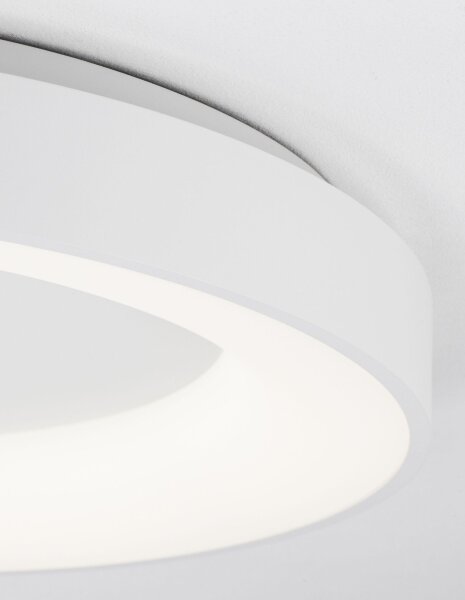 LED Deckenleuchte dimmbar Weiß Ø 60 cm rund warmweiß flach