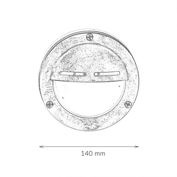Luminaire dextérieur résistant aux intempéries Rond IP64 laiton véritable