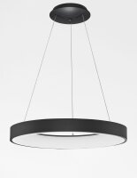 LED Hängeleuchte Schwarz Ø 60 cm dimmbar Ring...