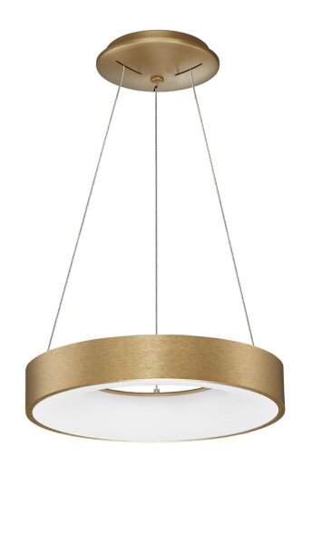 LED Pendelleuchte Ring in Gold gebürstet Ø 38 cm dimmbar
