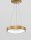 LED Pendelleuchte Ring in Gold gebürstet Ø 38 cm dimmbar