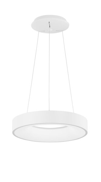 LED Hängeleuchte Weiß Ø 38 cm dimmbar Ring warmweiß PERRY