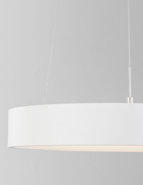 LED Hängeleuchte Weiß Ø 38 cm dimmbar Ring warmweiß PERRY