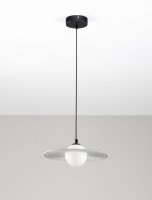Hängelampe Schwarz Weiß Ø 30 cm G9 rund...