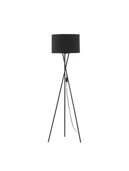 Stehlampe Up Down E27 145 cm Schwarz Stoffschirm PIPER