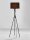 Stehlampe Up Down E27 145 cm Schwarz Stoffschirm PIPER
