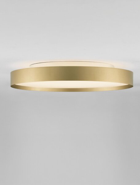 LED Deckenleuchte in Gold Ø 50 cm dimmbar rund CCT flach