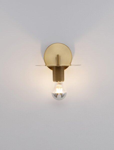 Wandlampe in Gold 15,5 cm hoch E27 Metall POSEY Modern