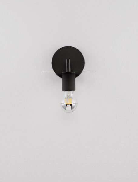 Wandleuchte Metall E27 Schwarz 15,5 cm hoch POSEY Modern
