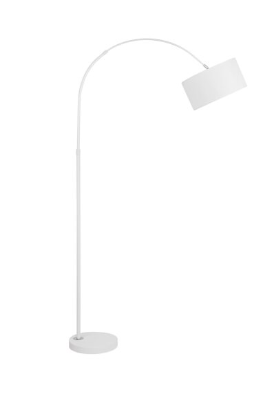 Bogenlampe E27 180 cm Weiß schwenkbar Stoffschirm QUINCY