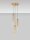 LED Pendelleuchte Rauchglas in Gold Cognac 29 cm breit