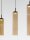 LED Hängelampe 94 cm lang in Gold Cognac dimmbar Rauchglas