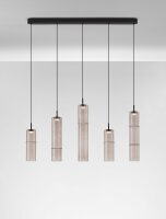 LED Hängeleuchte dimmbar Mokka Schwarz 94 cm lang...