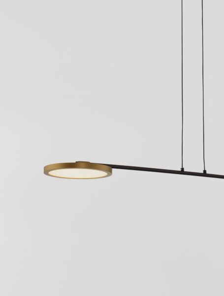 LED Pendelleuchte 100 cm lang Schwarz dimmbar Metall Modern