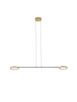LED Pendelleuchte 100 cm lang Schwarz dimmbar Metall Modern