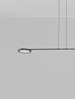LED Hängelampe Schwarz 100 cm lang dimmbar Metall 2...