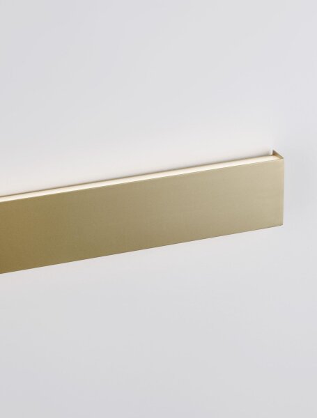 LED Wandlampe in Gold 60 cm breit Minimalistisch Up Down