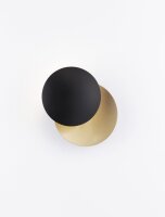 LED Wandlampe rund 20 cm breit in Schwarz Gold...
