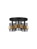 Deckenlampe in Schwarz Grau Gold &Oslash; 37 cm E27 rund...