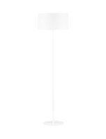 Stehleuchte Wei&szlig; Stoffschirm E27 165 cm Fu&szlig;schalter Modern