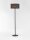 Moderne Stehlampe Schwarz E27 165 cm Stoff Fußschalter