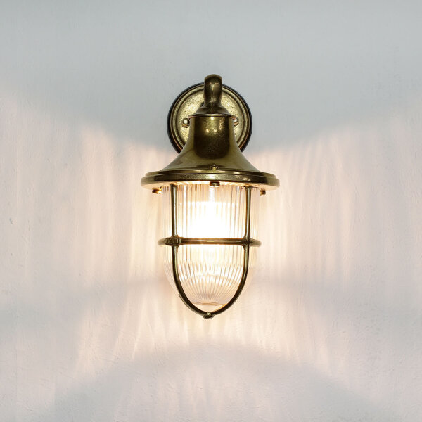 Lampe dextérieur laiton inoxydable Abat-jour en verre SANTORIN