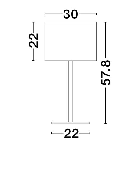 Tischlampe Weiß Stoffschirm E27 58 cm Kabelschalter Modern