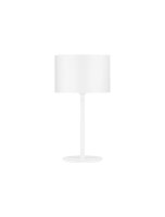 Tischlampe Wei&szlig; Stoffschirm E27 58 cm Kabelschalter Modern