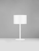 Tischlampe Weiß Stoffschirm E27 58 cm Kabelschalter...