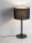 Moderne Tischleuchte Schwarz E27 58 cm Stoff Kabelschalter